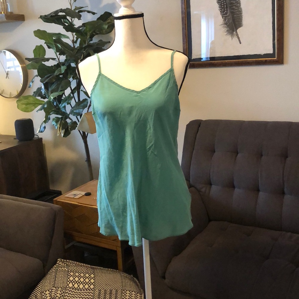 100% Silk Teal Camisole